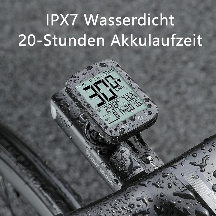 2,2/2,4 Zoll Fahrradcomputer, kabelloser Kilometerzähler, wasserdichter Multifunktions-Tachometer, g