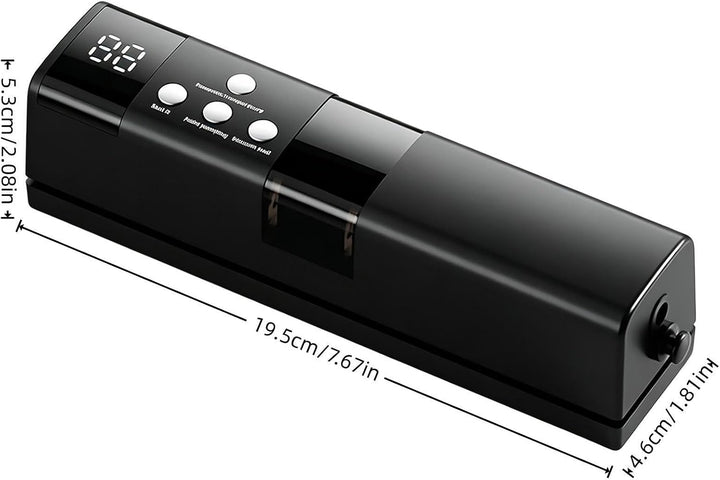 Vakuum-Versiegelungsgerät, tragbar, 17,6 x 5,8 x 2,08 x 2,1 cm, mit LED-Display, langlebiges ABS-Mat