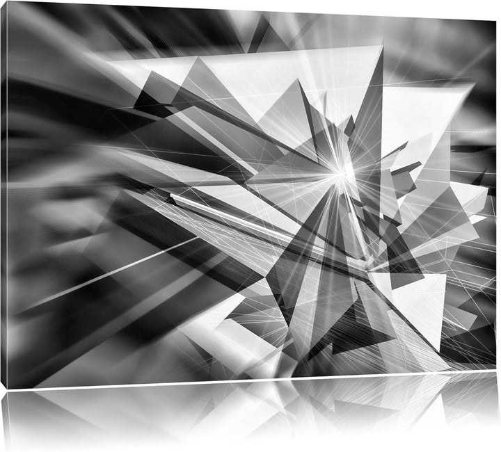 Pixxprint Monocrome, Abstrakt grünes EIS, Format: 100x70 auf Leinwand, 100x70