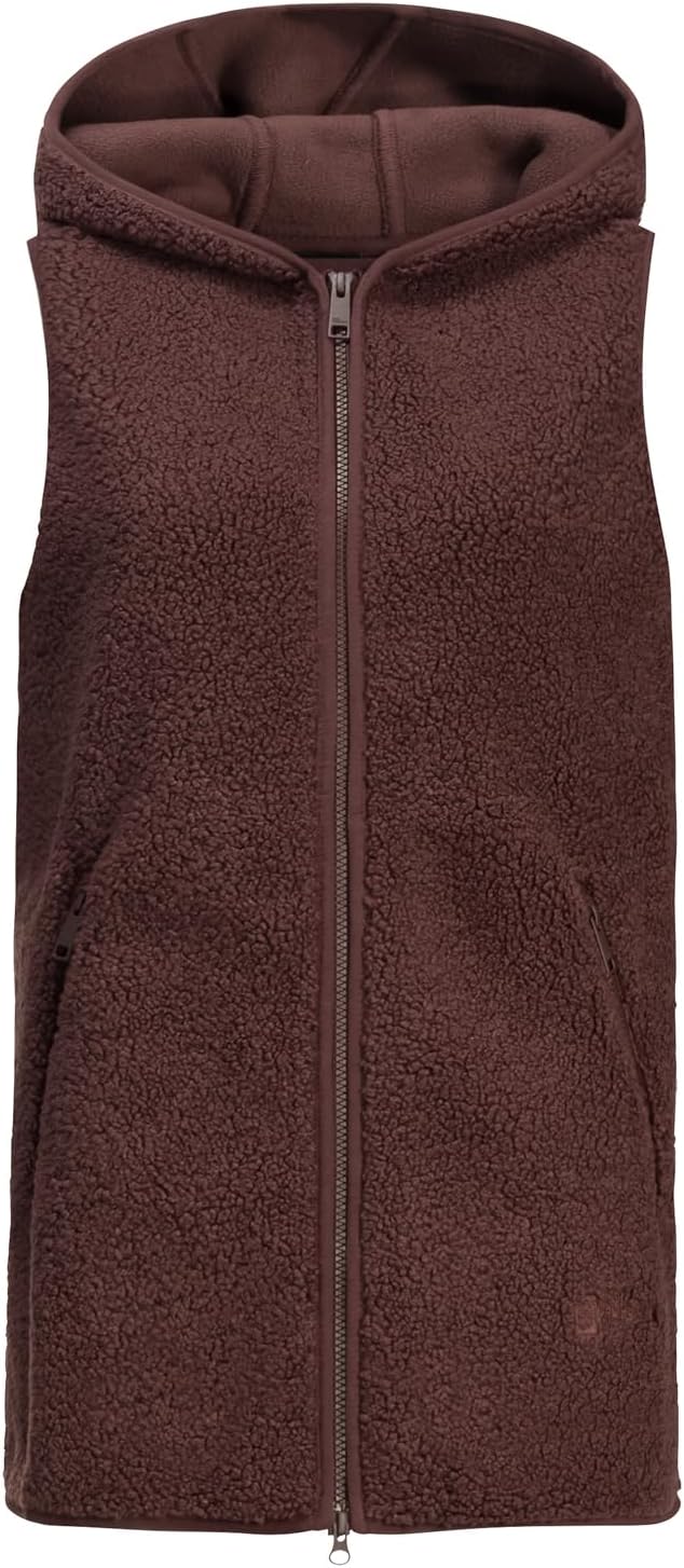 Jack Wolfskin Damen High Curl Long Vest W Fleece-Weste, S boysenberry