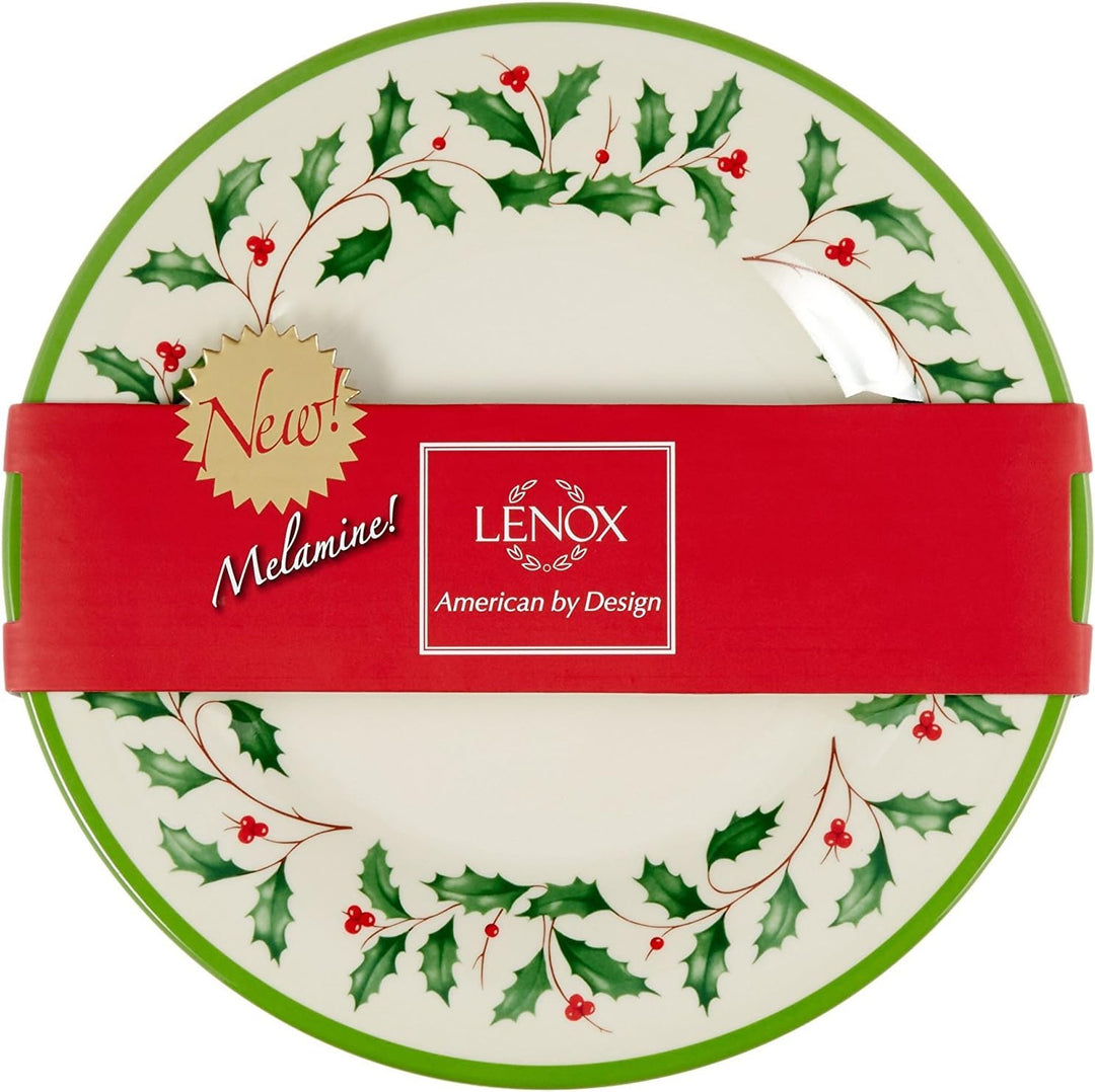 Lenox Holiday Teller-Set, Melamin, 0,7 kg, Rot/Grün, 4-teilig Akzent-Teller, Akzent-Teller
