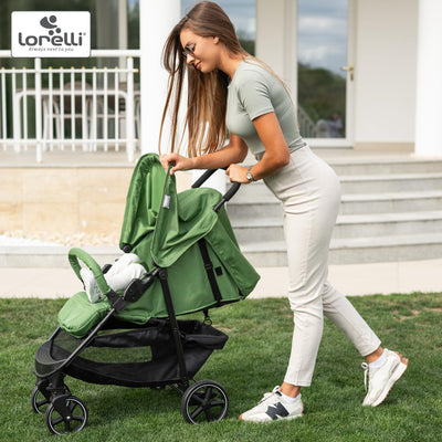 Lorelli Kinderwagen Rome, Reisebuggy, Baby Buggy klein zusammenklappbar, Leicht, Nur 7 kg, Kompakter