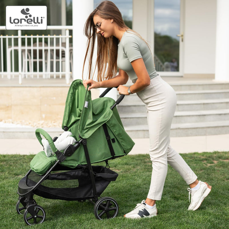 Lorelli Kinderwagen Rome, Reisebuggy, Baby Buggy klein zusammenklappbar, Leicht, Nur 7 kg, Kompakter