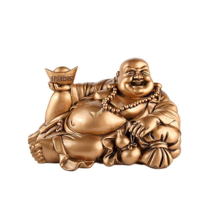 Grosser lachender Buddha Goldfarben, Goldfarben