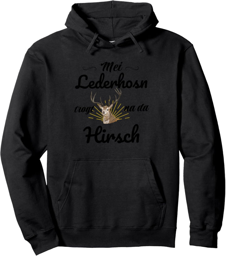 Trachten Herren Oktoberfest Hirsch Lederhosen Pullover Hoodie