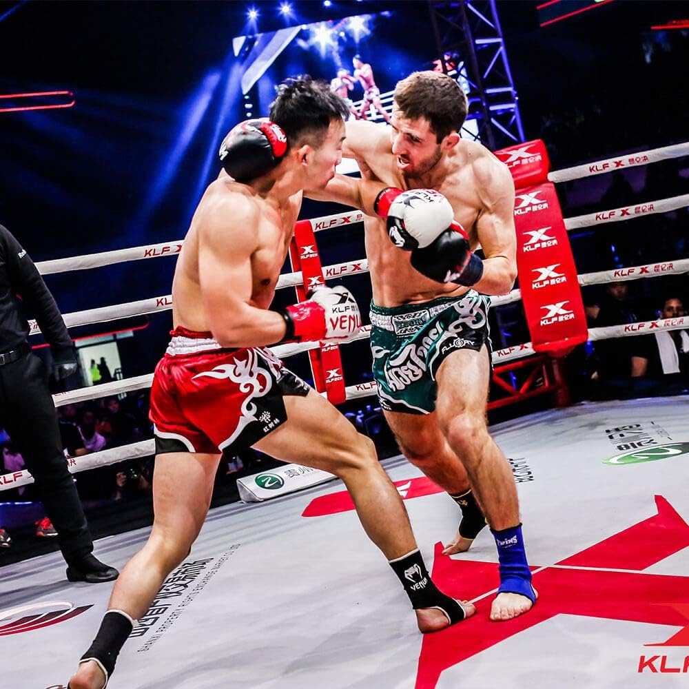 FLUORY Muay Thai Fight Shorts, MMA Shorts Bekleidung Training Käfig Kampf Grappling Martial Arts Kic