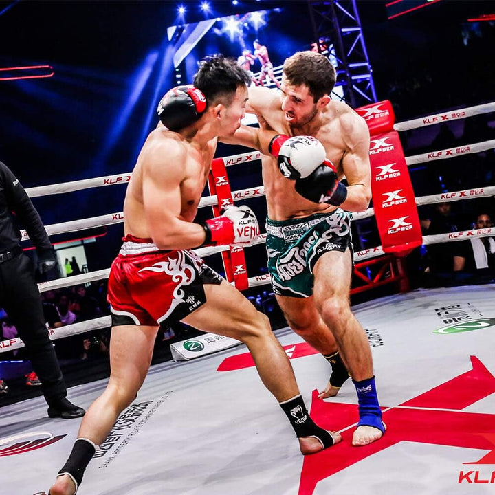 FLUORY Muay Thai Fight Shorts, MMA Shorts Bekleidung Training Käfig Kampf Grappling Martial Arts Kic