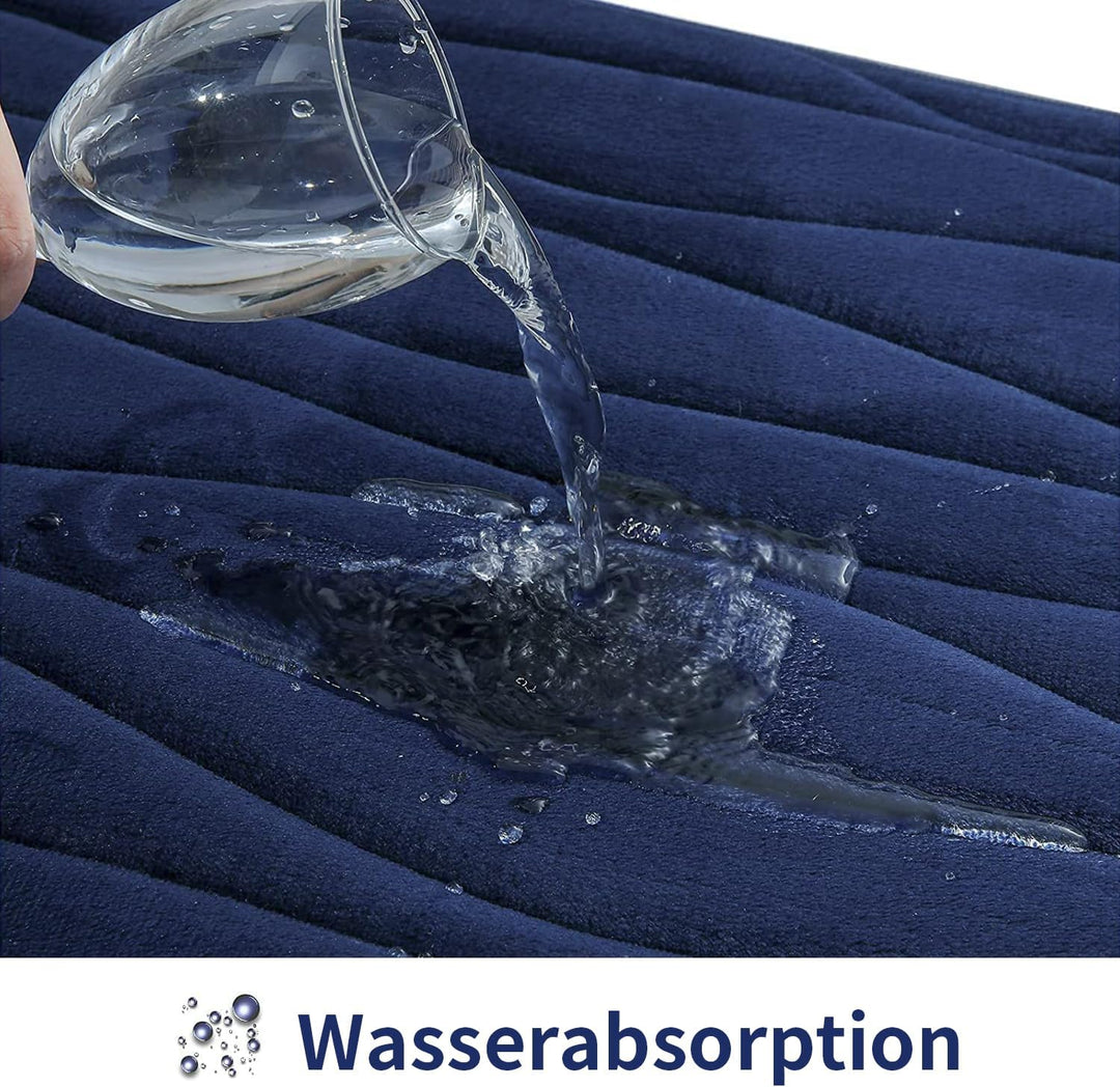 Homaxy Badematten Set 2 teilig Memory Foam Saugfähige Badteppich Set rutschfeste Waschbar Badvorlege