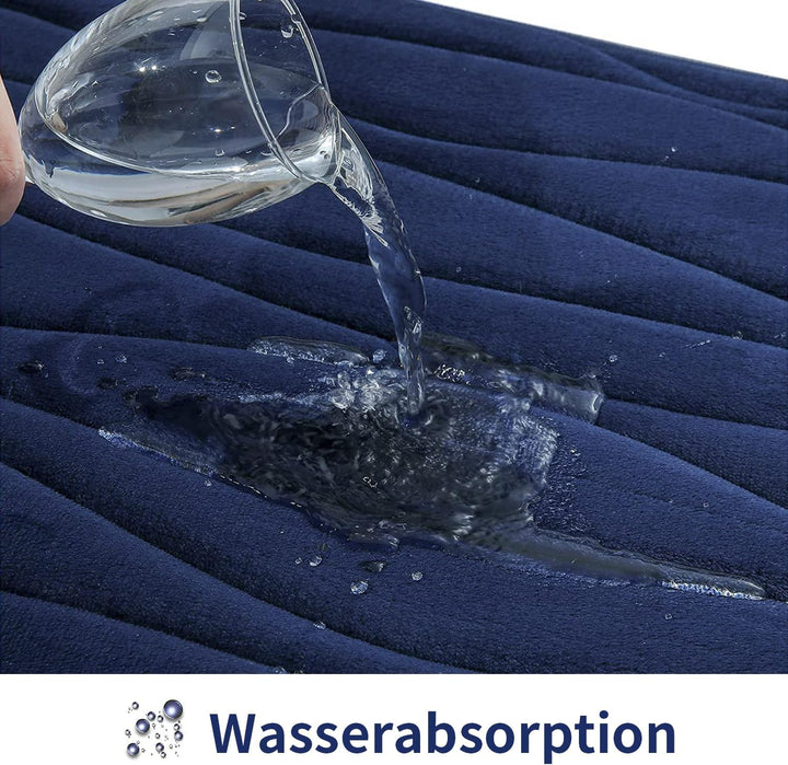 Homaxy Badematten Set 2 teilig Memory Foam Saugfähige Badteppich Set rutschfeste Waschbar Badvorlege