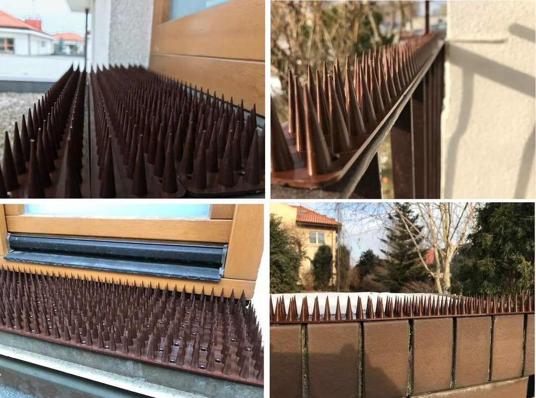 GL Vogelabwehr Set 3-Reihig Länge 5-20 m Tauben- und Vogelschutz | Extra Spikes, Taubenspikes Ideal