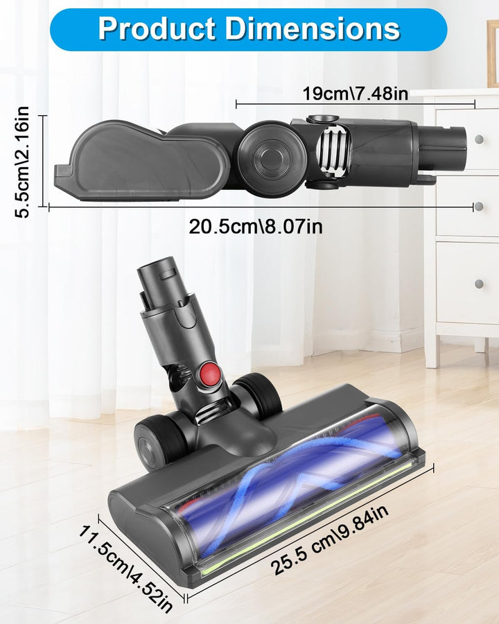 Elektrische Bürste kompatibel für Dyson V6 DC59 DC61 DC62 DC74, Mit LED-Beleuchtung Und Turbobürsten