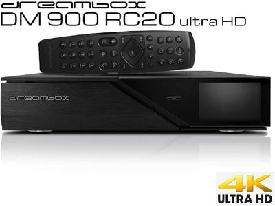 Dreambox DM900 RC20 UHD 4K 1x DVB-S2 FBC Twin Tuner E2 Linux PVR Receiver ohne Festplatte 1x DVB-S2