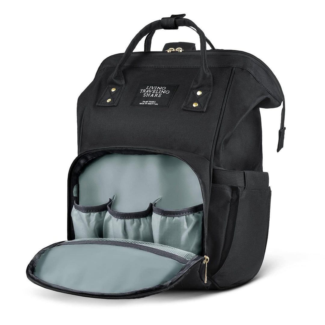 Vicloon Wickeltasche Rucksack mit Babyflaschentasche, Baby Wickelrucksack Wickeltasche, Multifunktio