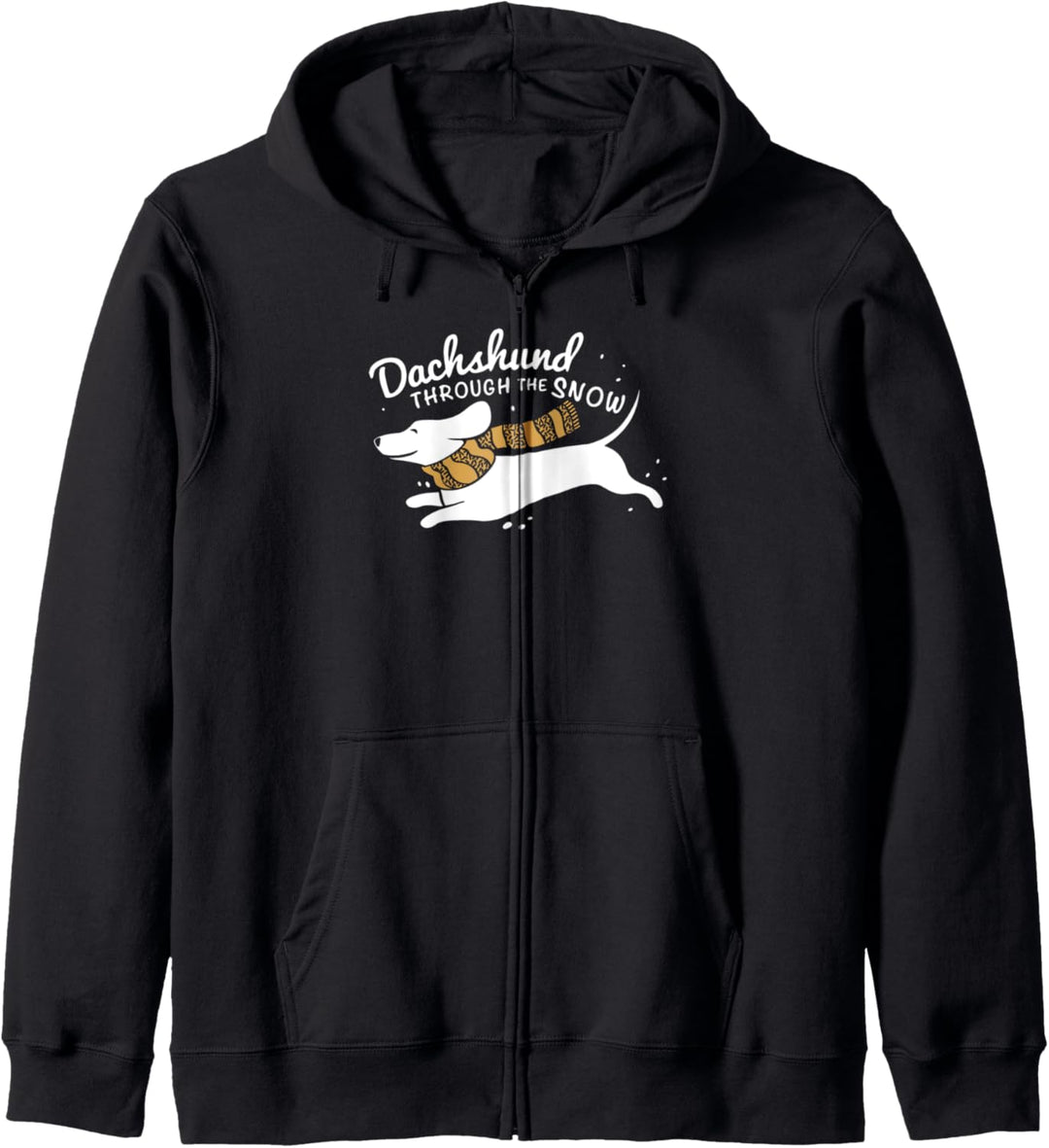 Dachshund Through The Snow- Awesome Dachshund Christmas tee Kapuzenjacke