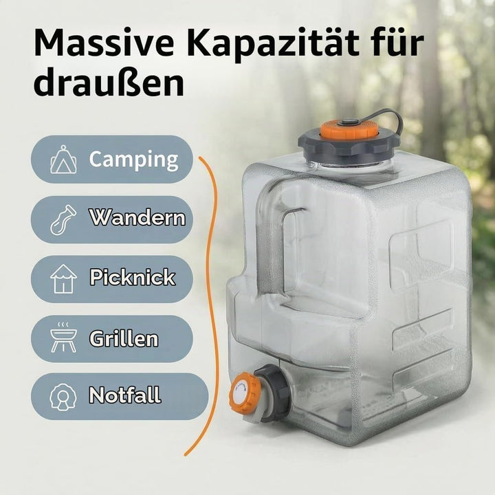 8-20L Wasserbehälter mit Hahn, Camping Wasserkanister kompatibel mit elektrischen Wasserpumpen, Trag