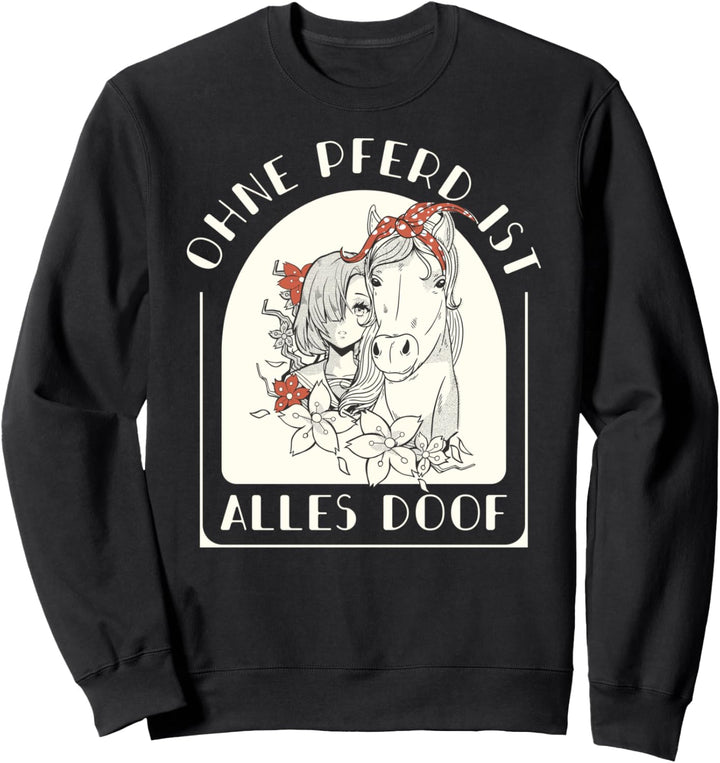 Pferd Reiten Pferd Reiter Pferde Mädchen Anime Pferde Sweatshirt