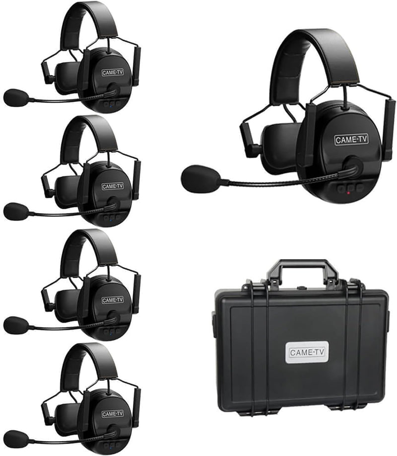 Came-TV 5er-Pack kabelloses Kuminik8-Intercom-Headset, Vollduplex-Intercom-Kommunikationssystem, Ent