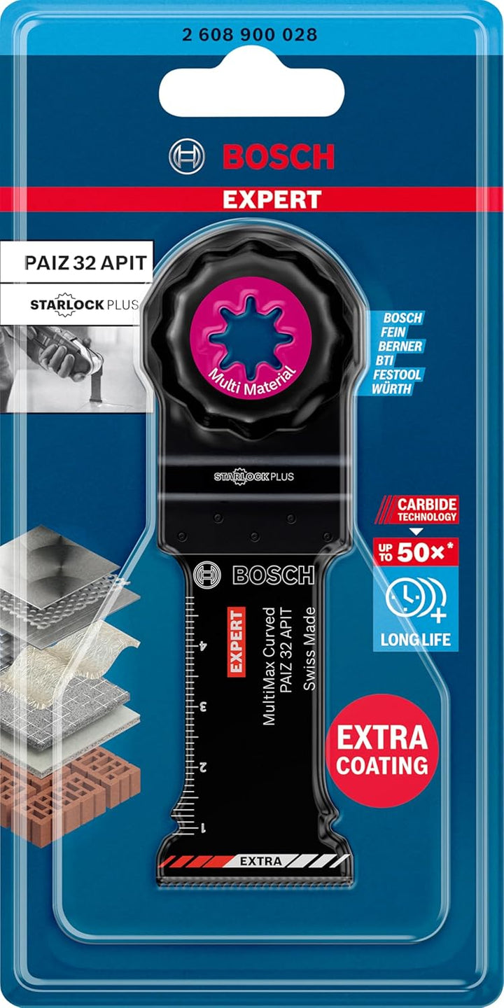 Bosch Professional 1x Sägeblatt Expert MultiMax PAIZ 32 APIT (für Edelstahlbleche, Breite 32 mm, Zub