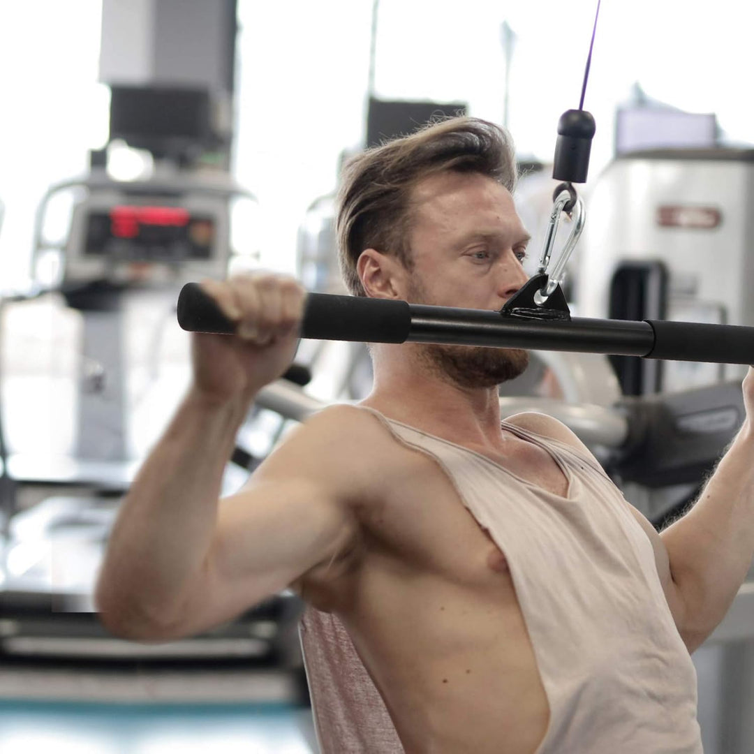 1 Satz Spurstange gerade Gym Cable Bar LAT bar kabel maschine befestigung fitness-zubehã¶r fitness z