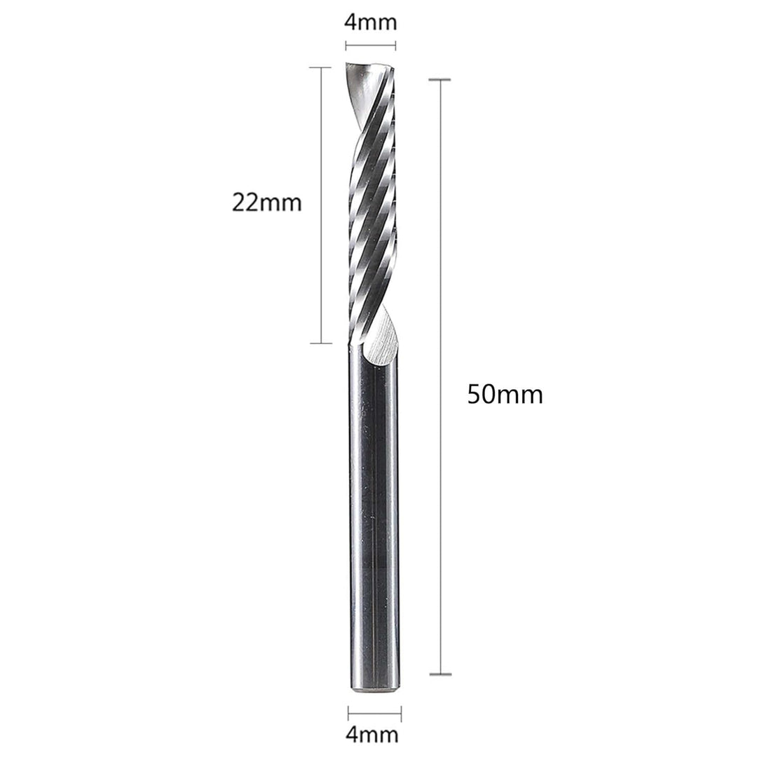SpeTool 5 Stück Alu Fräser 4 mm (1/6") Schaft CNC Holz VHM 22mm Schnittlänge Schaftfräser für Alumin