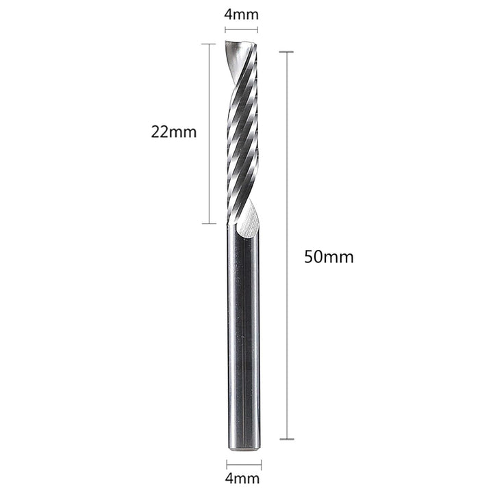 SpeTool 5 Stück Alu Fräser 4 mm (1/6") Schaft CNC Holz VHM 22mm Schnittlänge Schaftfräser für Alumin