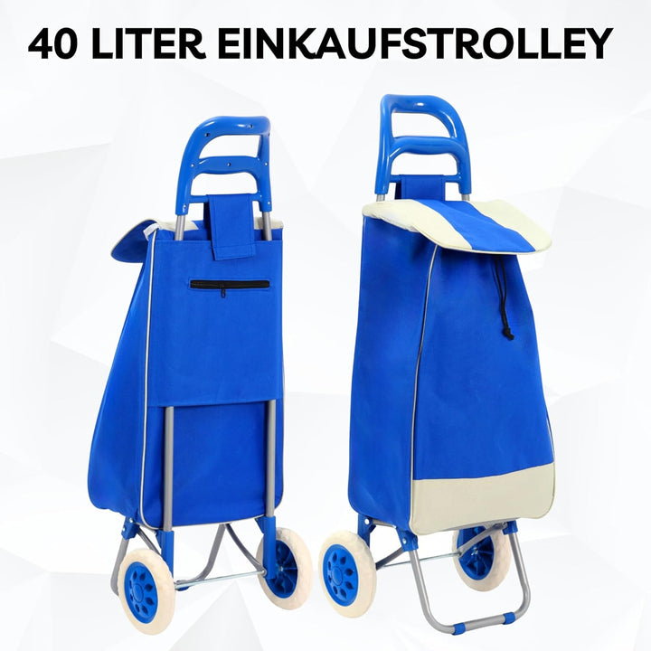 40Liter Wasserabweisender Trolley Einkaufstrolley Klappbar, Shopping Trolley, Einkaufswagen Faltbar,
