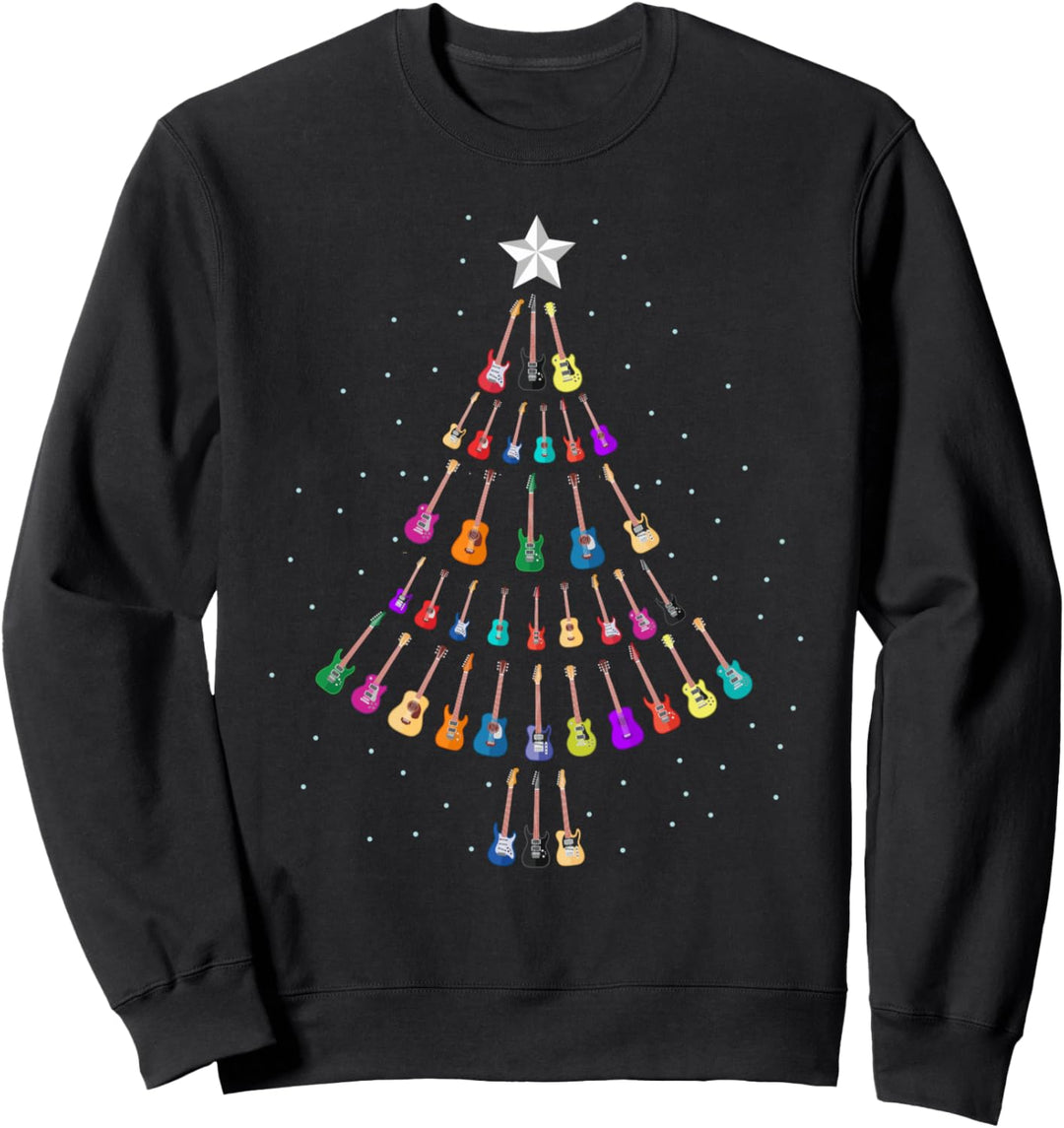 Christmas Tree Guitars Gitarre Xmas Guitarist Band Musiker Sweatshirt