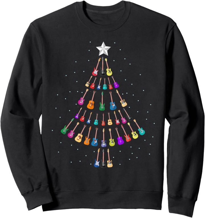 Christmas Tree Guitars Gitarre Xmas Guitarist Band Musiker Sweatshirt