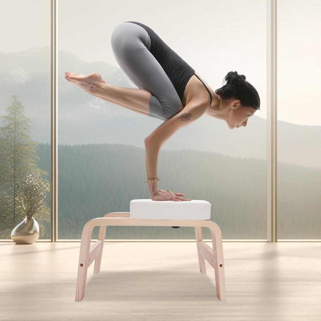 Yoga Kopfstandhocker & Inversion Bank Classic White | Simply and Safely Reverse Your Yoga | Fitnessg