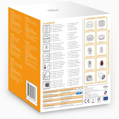 ELRO Connects SF500CO2 Smart WiFi CO2 Meter Kit - Komplettset mit koppelbarem Luftqualitätsmessgerät