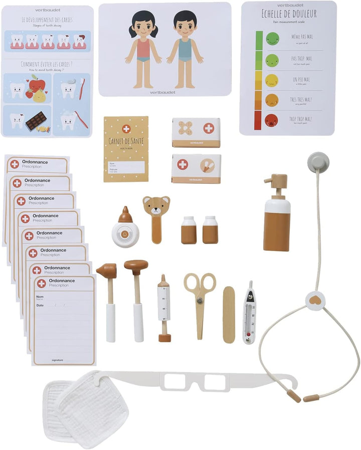 Vertbaudet Kinder Spieltisch,Kinderarztpraxis, Holz FSC® weiss Weiss Einheitsgrösse, Weiss Einheitsg