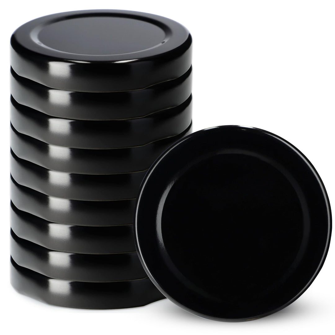 KADAX Schraubdeckel fi53 mm, Twist-Off-Deckel Set aus Metall, passend für 115ml Gläser, Ersatzdeckel