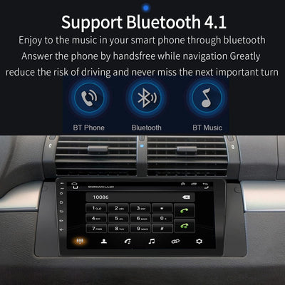 EZoneTronics Carplay Android 10.1 Autoradio Stereo für BMW X5 E53 1999-2006 9 Zoll Touchscreen High