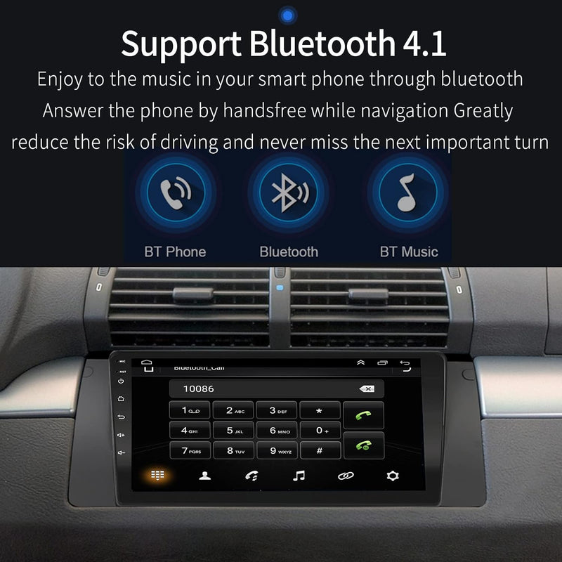 EZoneTronics Carplay Android 10.1 Autoradio Stereo für BMW X5 E53 1999-2006 9 Zoll Touchscreen High