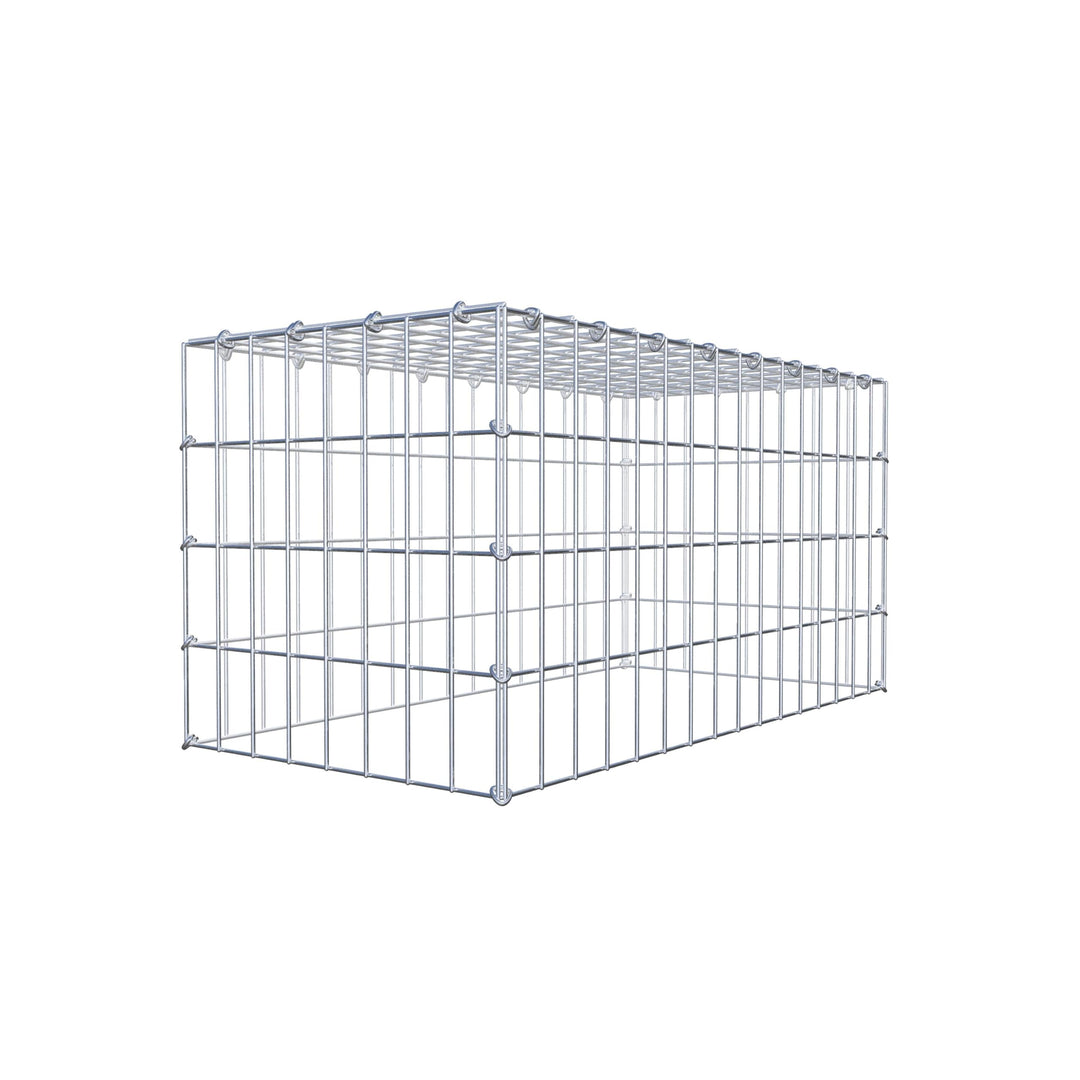 GABIONA Anbau-Gabione Typ3 eckig, Maschenweite 5 x 10 cm, Tiefe 40 cm, Gabione 80 x 40 x 40 cm (L x