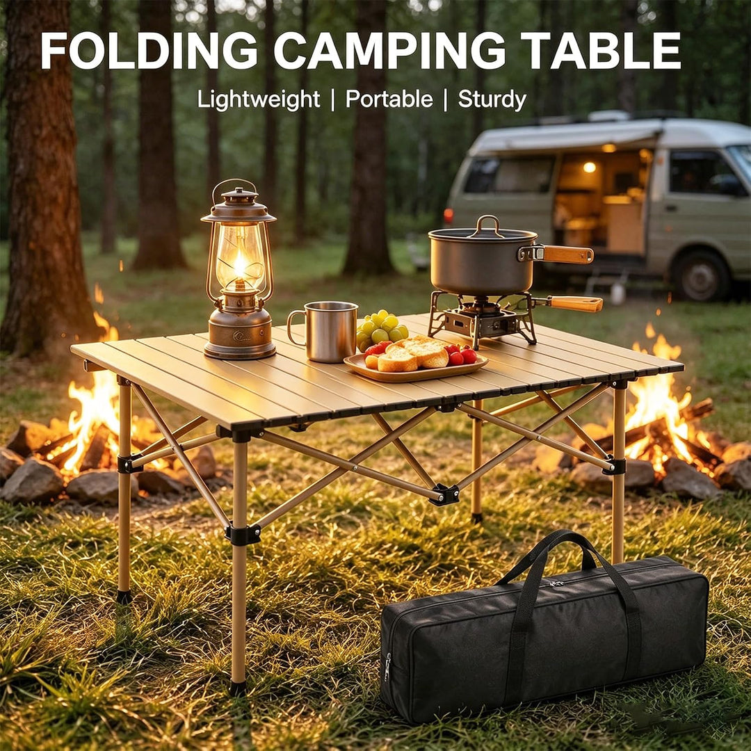 Campingtisch Klappbar, Klapptisch Camping, Campingtisch Faltbar mit Tasche für Picknick Kochen Wande