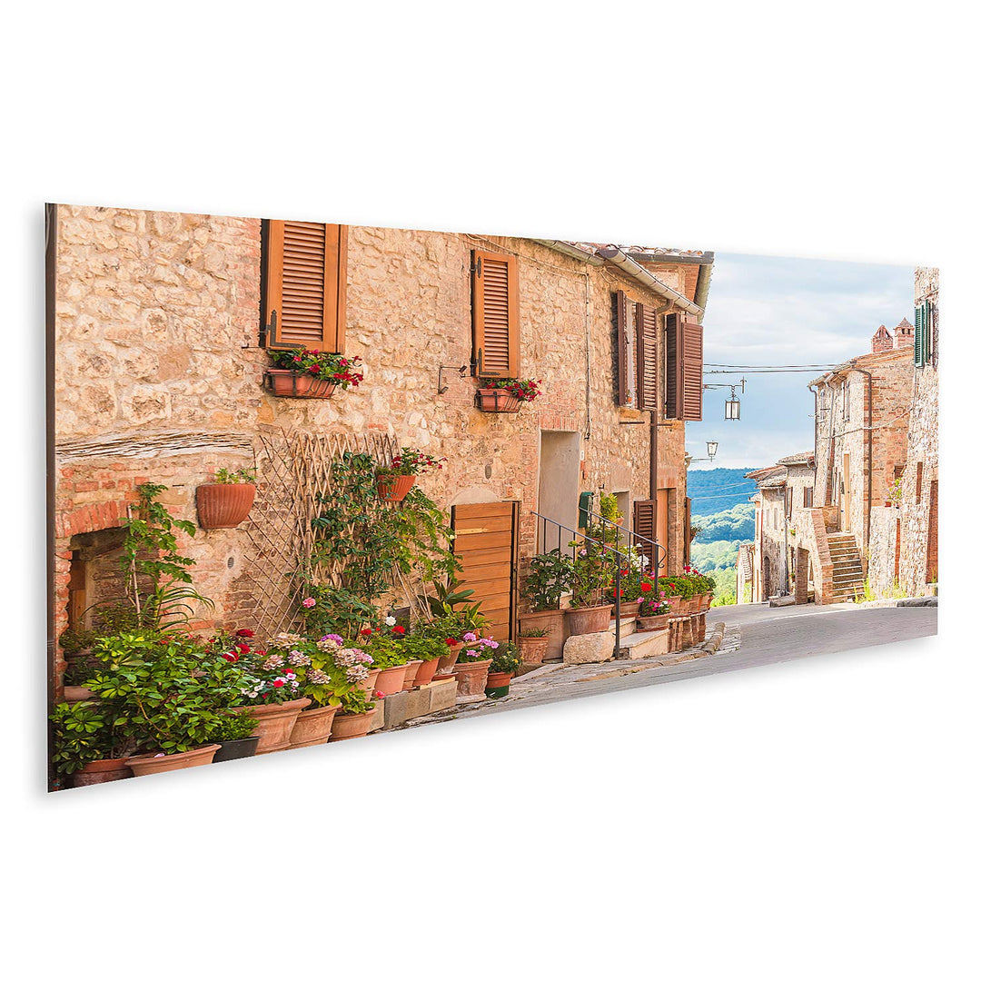 islandburner Bild auf Leinwand Die Mittelalterliche Altstadt In Der Toskana Italien Bilder Wandbilde