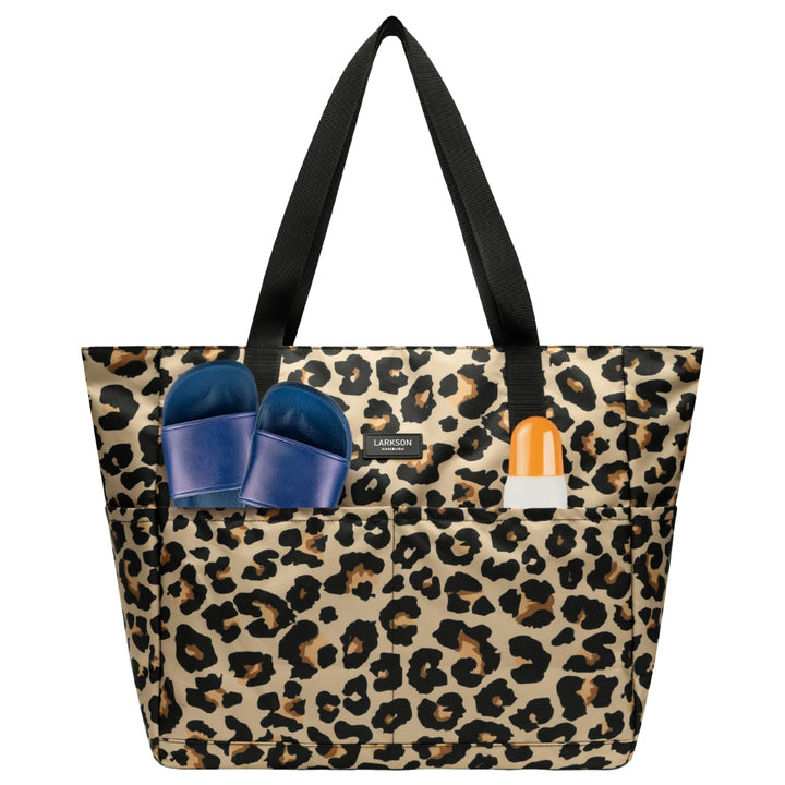 LARKSON Strandtasche Damen & Herren - Linn - Grosse Beach Bag für Strand, Schwimmbad, Pool - Tote Ba