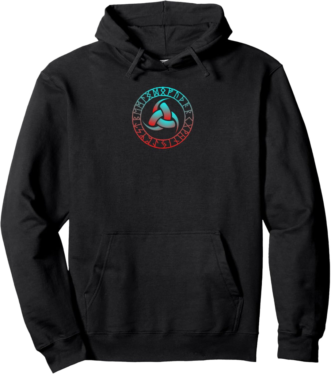 Wikinger-Symbol Triskele Odin Hörner Nordisches Zeichen Runensymbol Pullover Hoodie