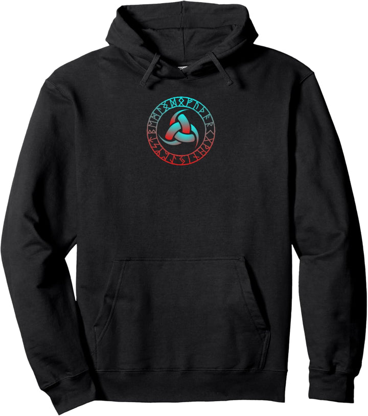 Wikinger-Symbol Triskele Odin Hörner Nordisches Zeichen Runensymbol Pullover Hoodie