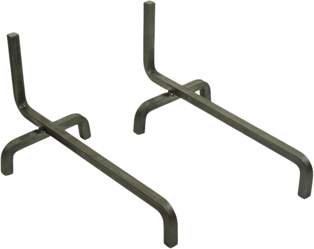 Feuerhund Edelstahl 2er Set Kaminbock Feuerbock Kaminböcke Kaminhund Feuerross (300x140x90mm), 300x1