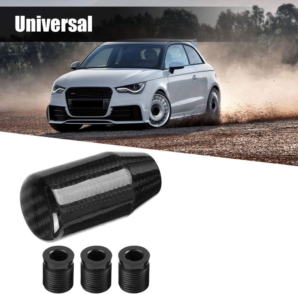 Qiilu Universal Schaltknauf Manuell Schaltknauf Kappe Auto Schalthebel Schaltknauf Kopf Kohlefase 4-