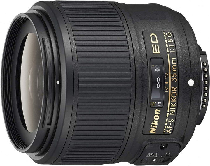 Nikon AF-S Nikkor 35mm 1:1.8G ED Objektiv (58 mm Filtergewinde) für Nikon-F-Bajonett schwarz 35 mm,
