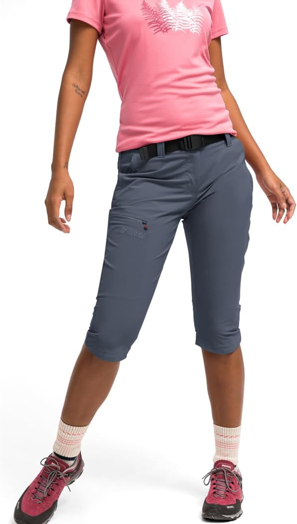 Maier Sports Inara Slim 3/4, Damen Wanderhose, Wasserabweisende Dreiviertelhose für Trekking und Hik