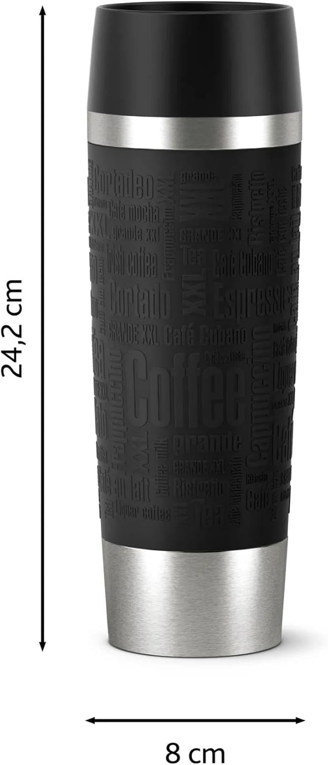 Emsa 515615 Travel Mug Classic Grande | Thermobecher | Isolierbecher | 500ml | hält 6h heiss, 12h ka