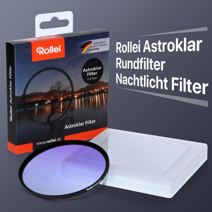 Rollei Astroklar Nachtlicht Light Pollution Filter – 82mm Rundfilter Stadtlicht-Filter geeignet für