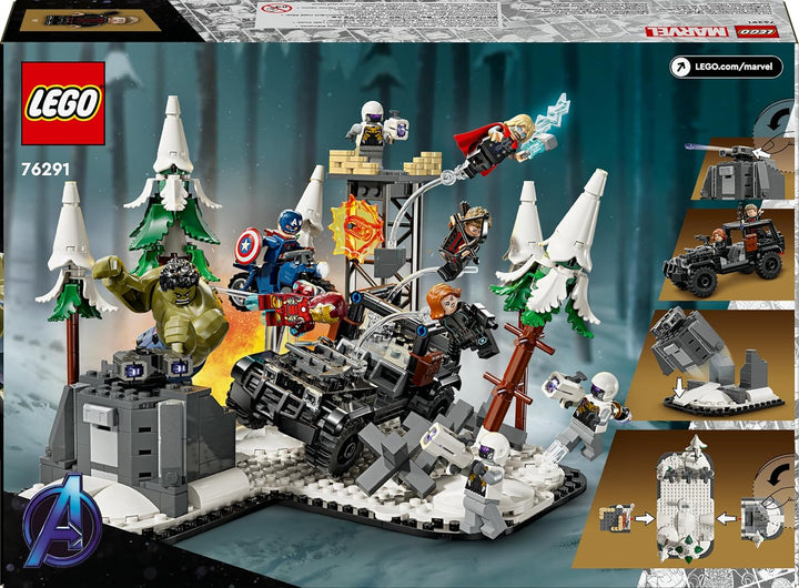LEGO Marvel Avengers Assemble: Age of Ultron, BAU- und Spielset mit 8 Superhelden-Minifiguren wie Th