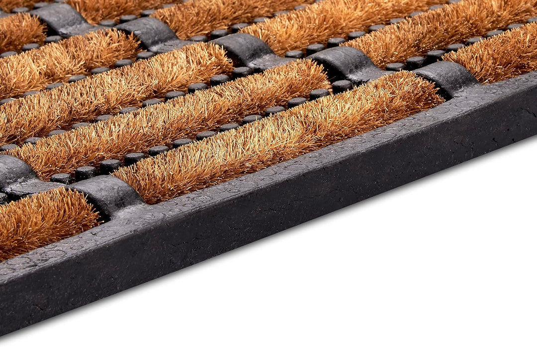 Hanse Home Brushes Fussmatte Kokos und Gummi 45x75cm – rutschfeste Schmutzfangmatte für Innen und Au