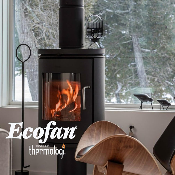 Ecofan Air Deco I, zeitgenössischen Stil, wärmebetriebener Holzofenventilator, 271 m³/h, 8203CAXBX,