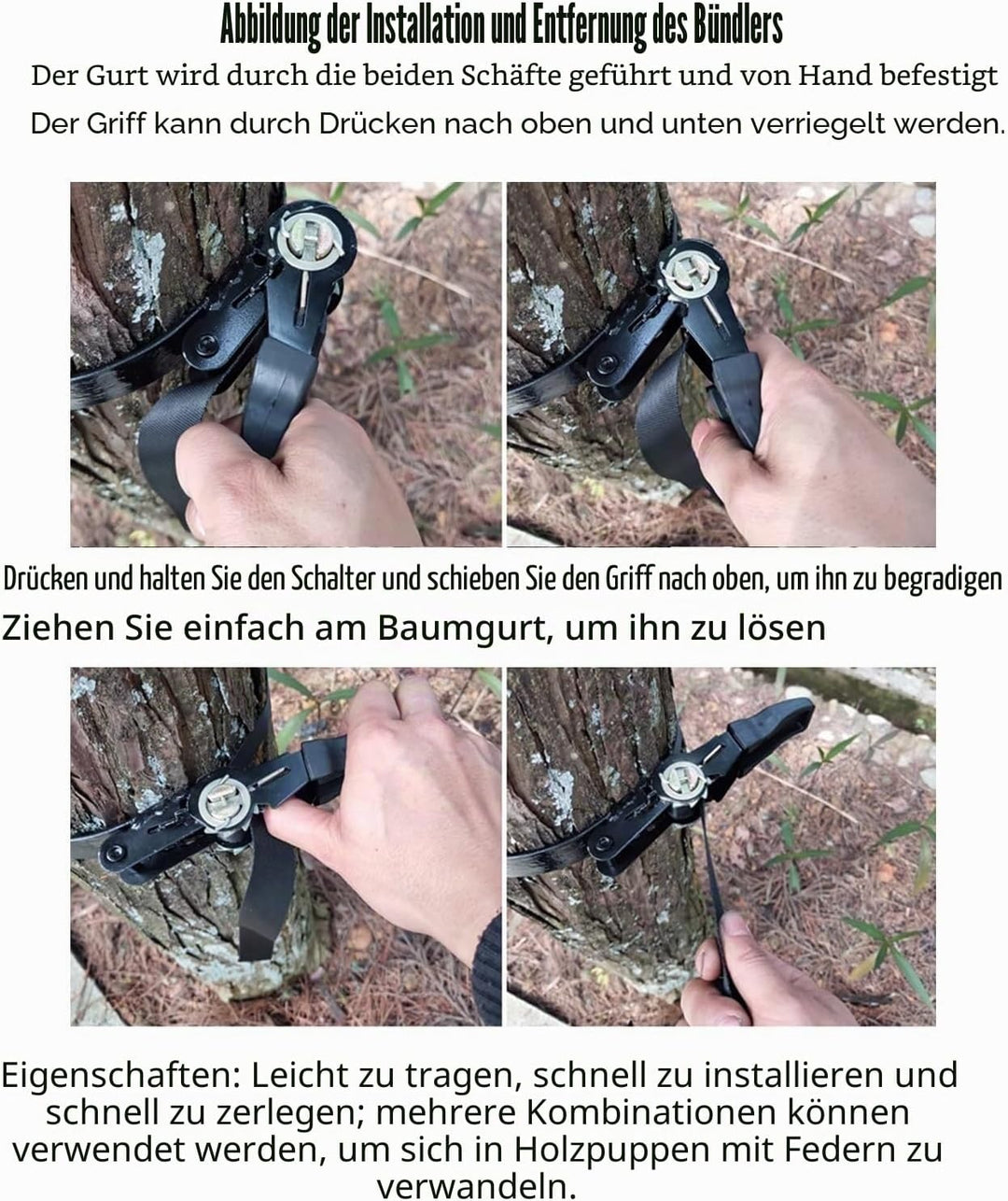 Wing Chun Attrappe für Kampfsport, Tragbarer Wing Chun Dummy, Training Wooden Attrappe mit Federarm,